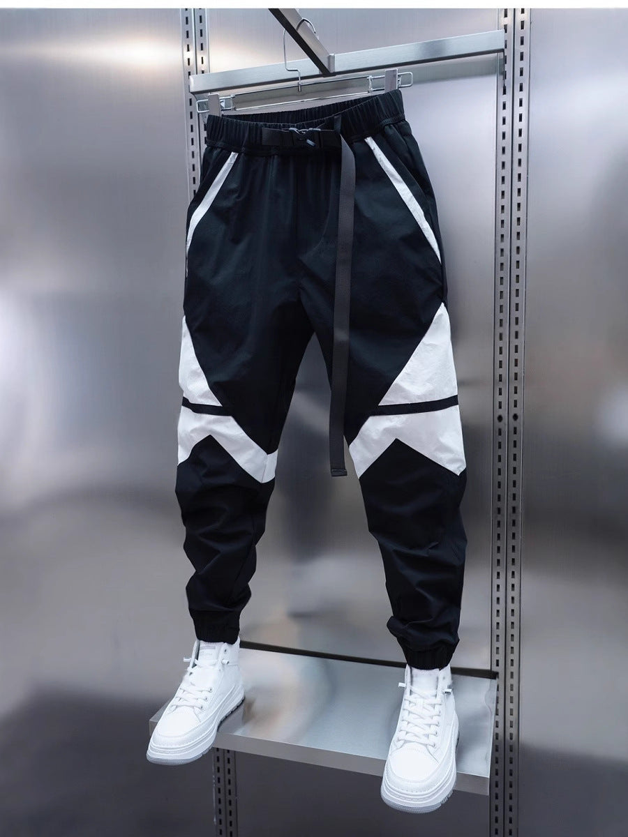 Breathable Men's Casual Pants Fashion Thin Ankle Banded Pants