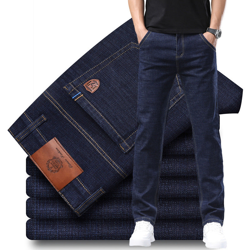 Loose Elastic Middle-aged Casual Long Pants for men