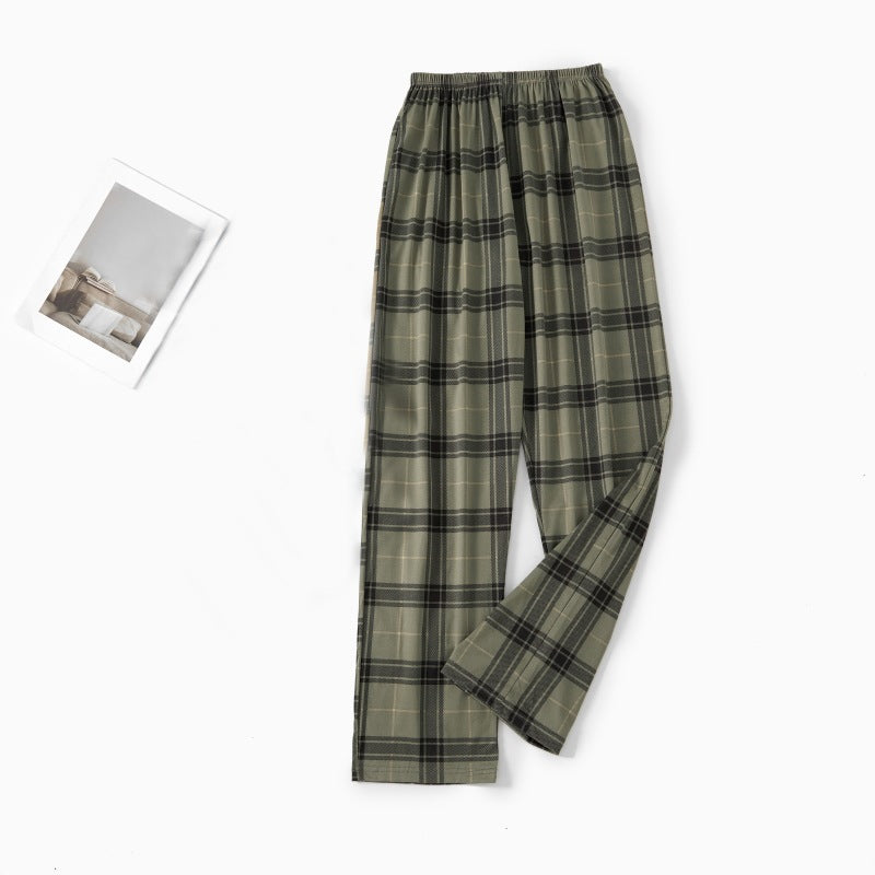 Men's Cotton Home Double Pocket Loose Casual Pants