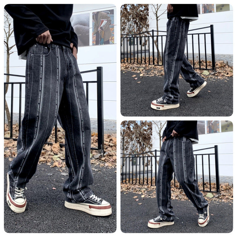 Men's Black Washed Jeans