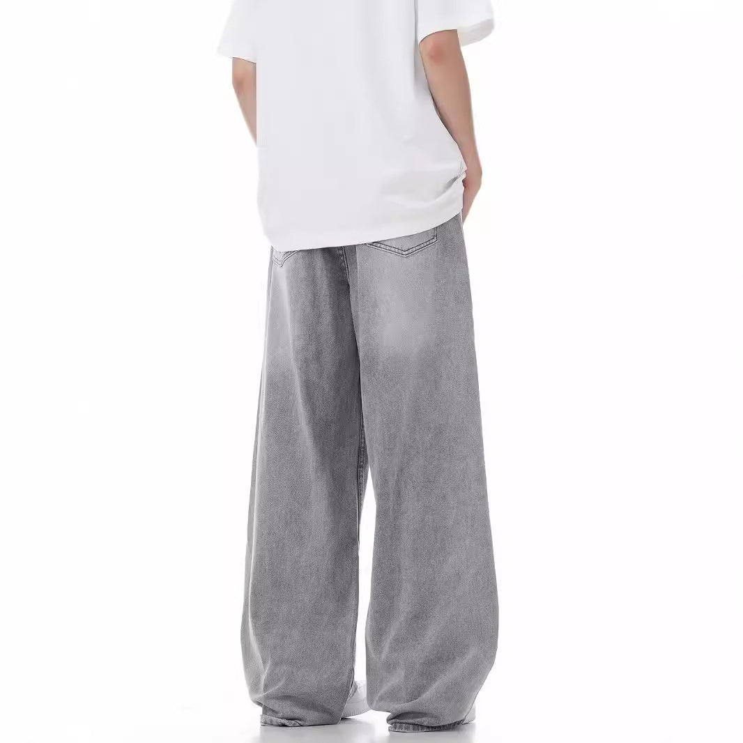 Loose Casual Wide Leg Straight Worn Jeans for men