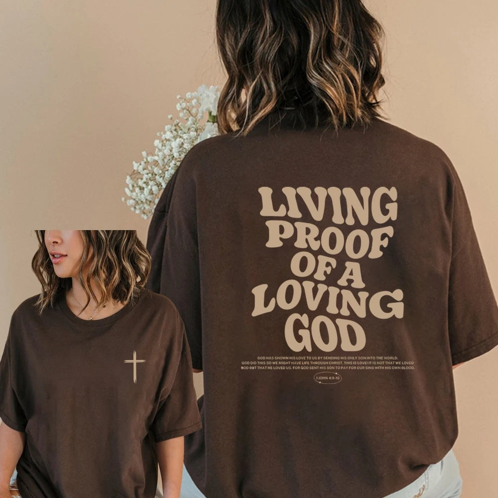 Women's Letter Print Loose Leisure All-Matching Top