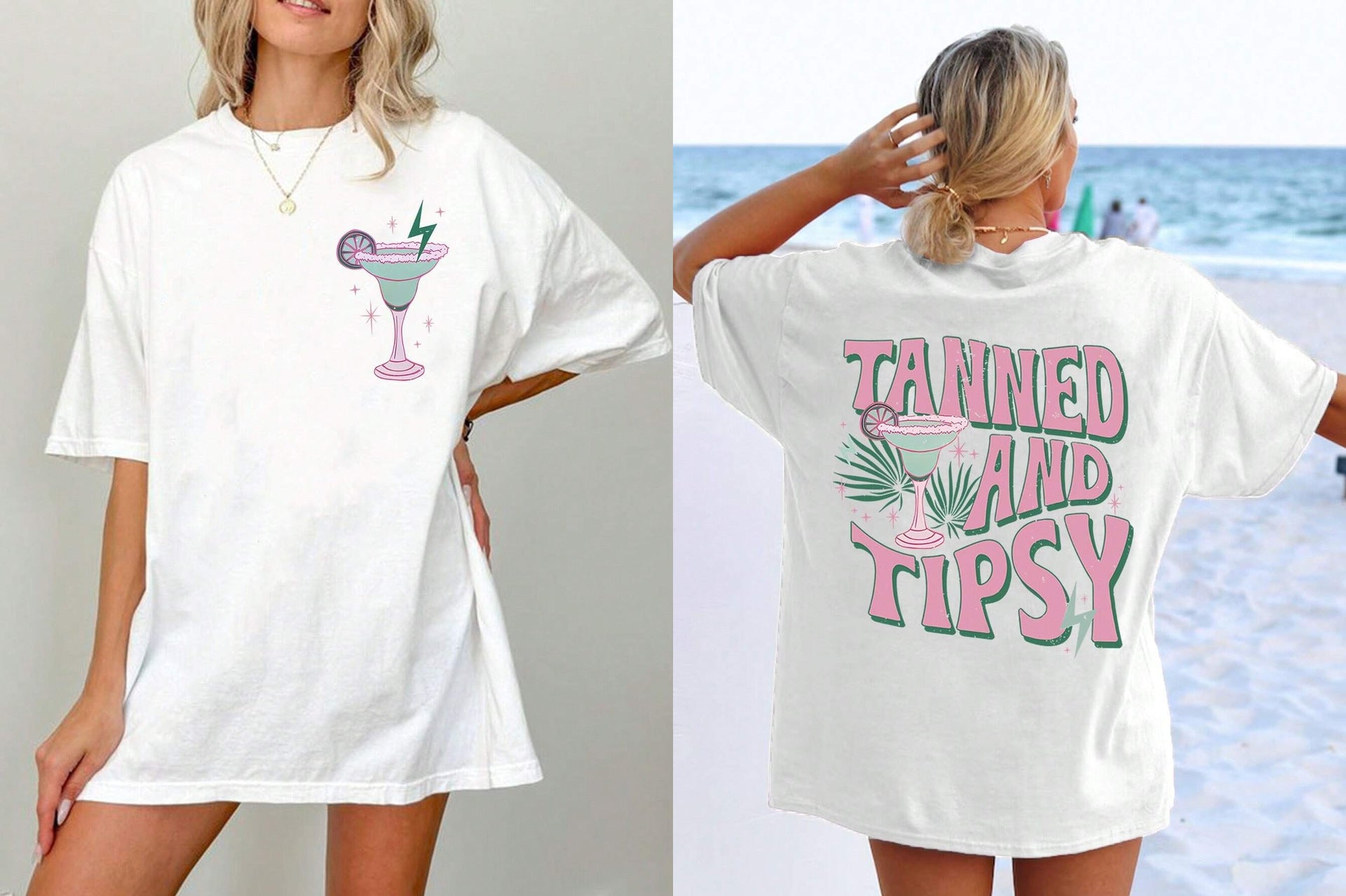 Tanned And Tipsy Printed Women's T-shirt