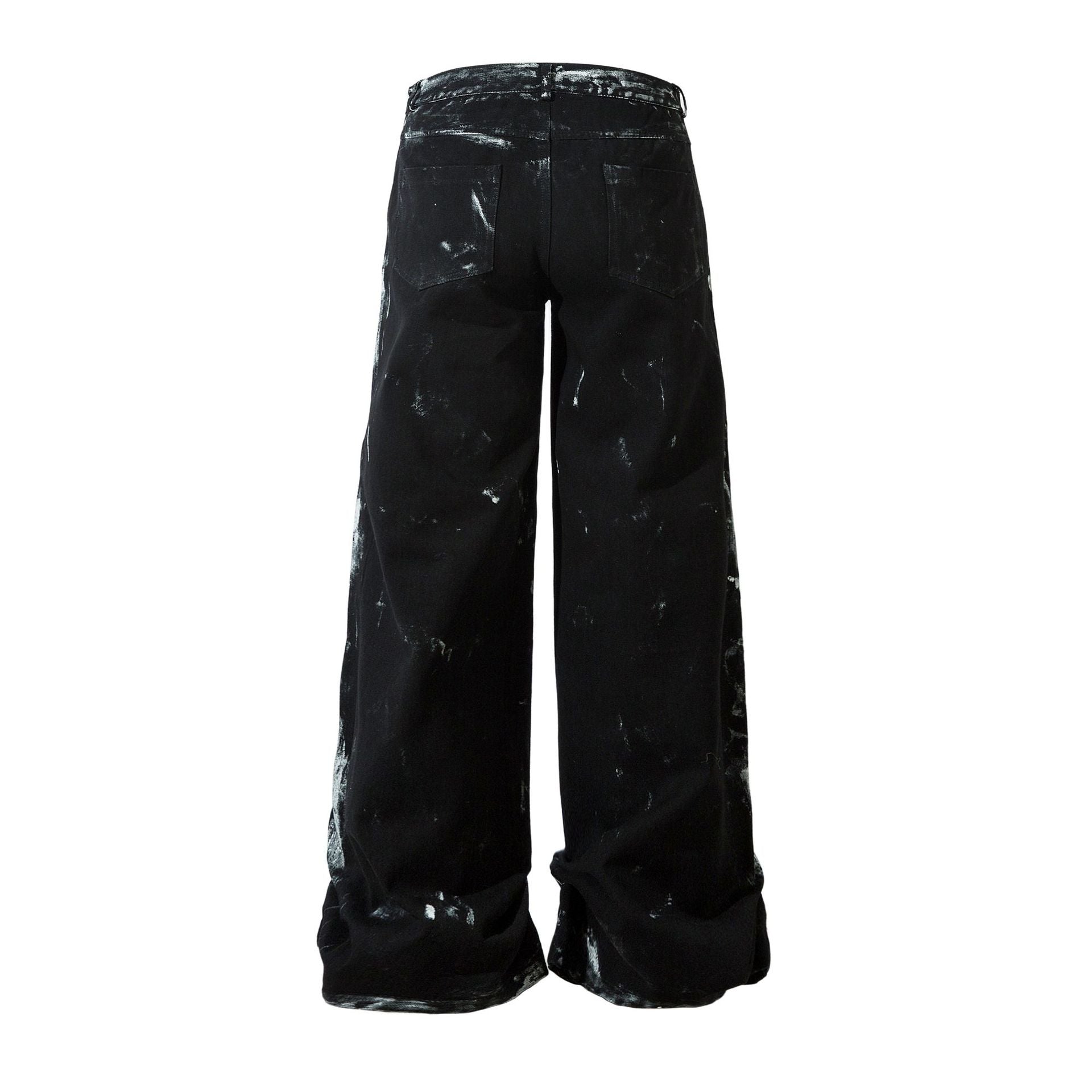Men's American-style Retro Heavy-duty Painted Multi-pocket Jeans