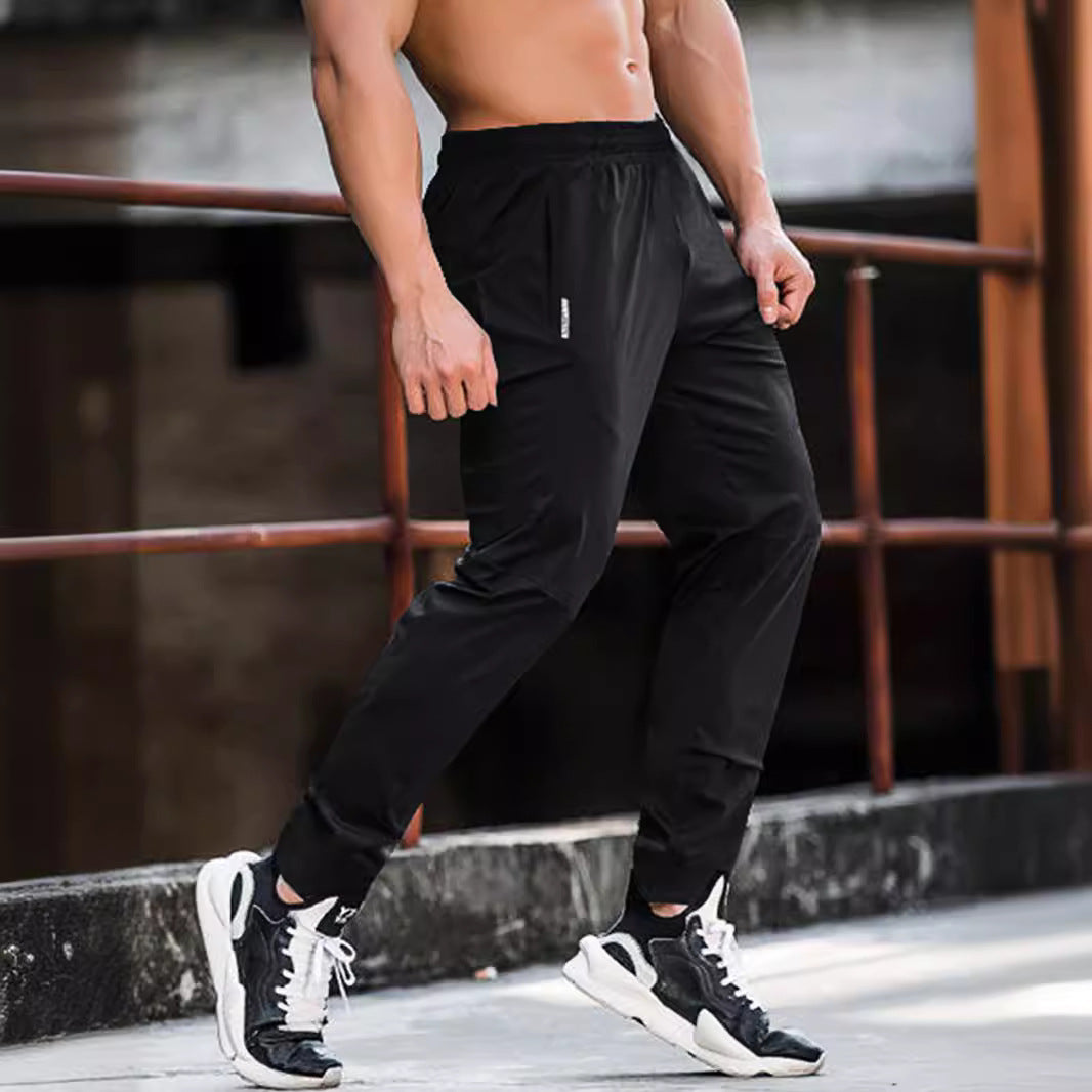 Thin Ice Silk Outdoor Leisure Running Workout Exercise Pants for men