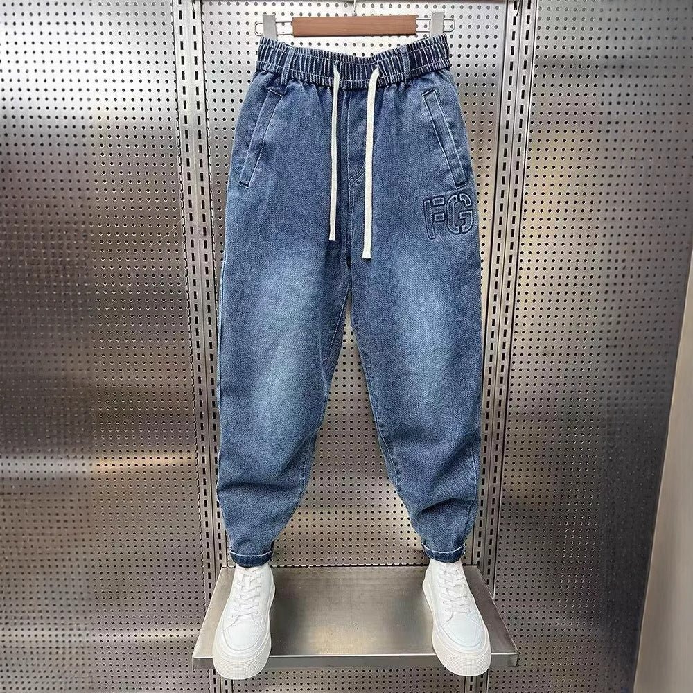 Autumn New Jeans Men's Loose-fit Tappered Trousers Spring And Autumn