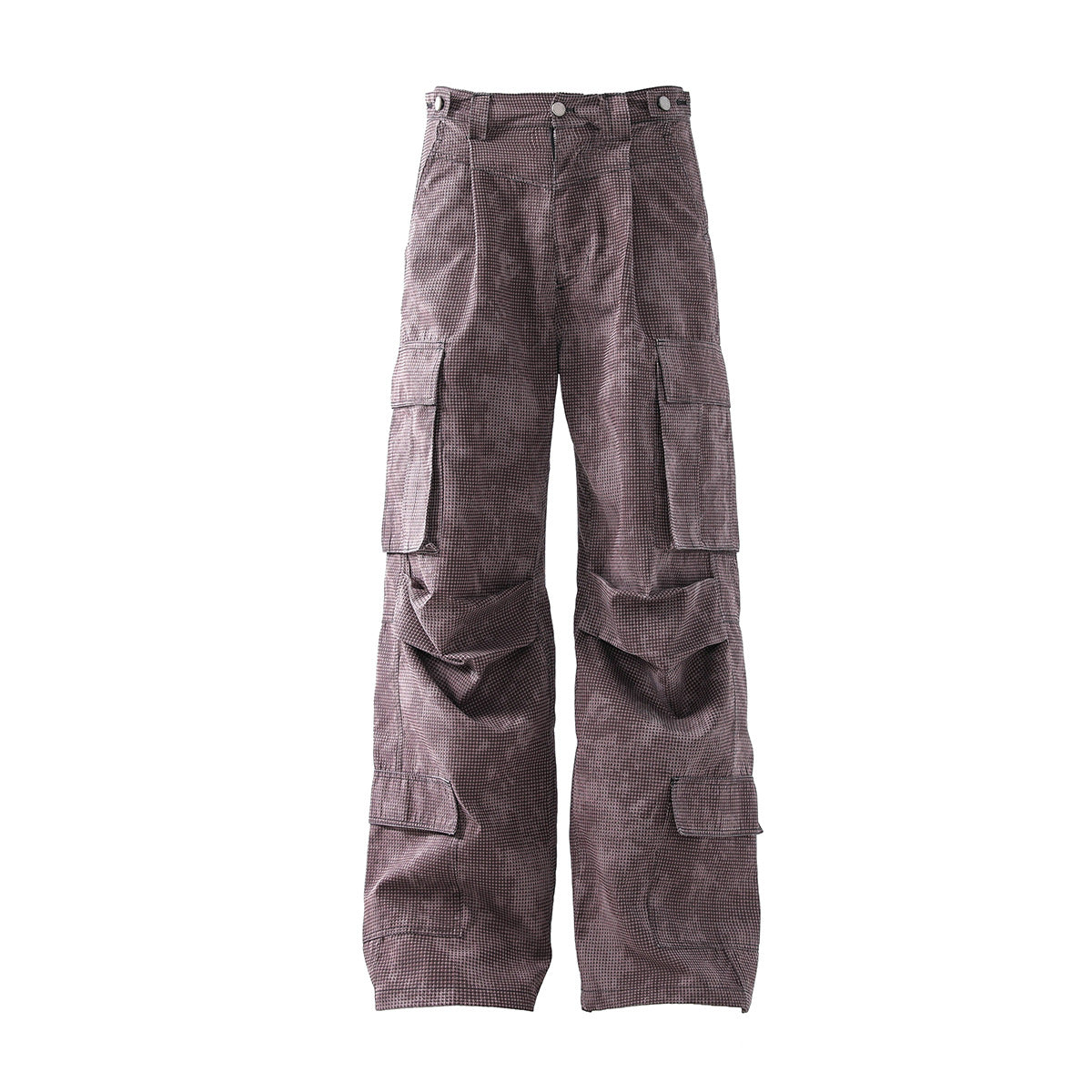 Washed Overalls Casual Men's Straight Wide Leg Tactical Pants