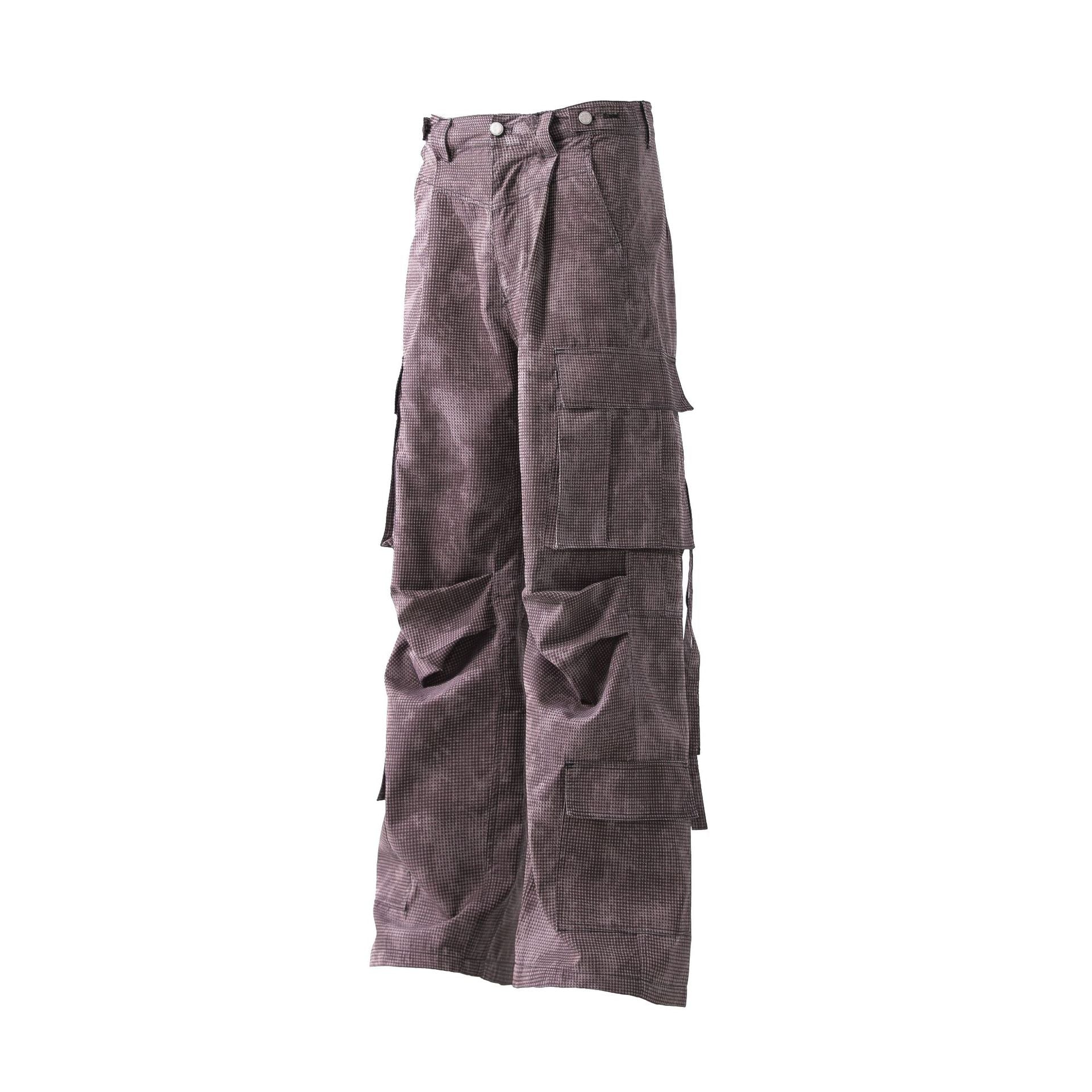 Washed Overalls Casual Men's Straight Wide Leg Tactical Pants
