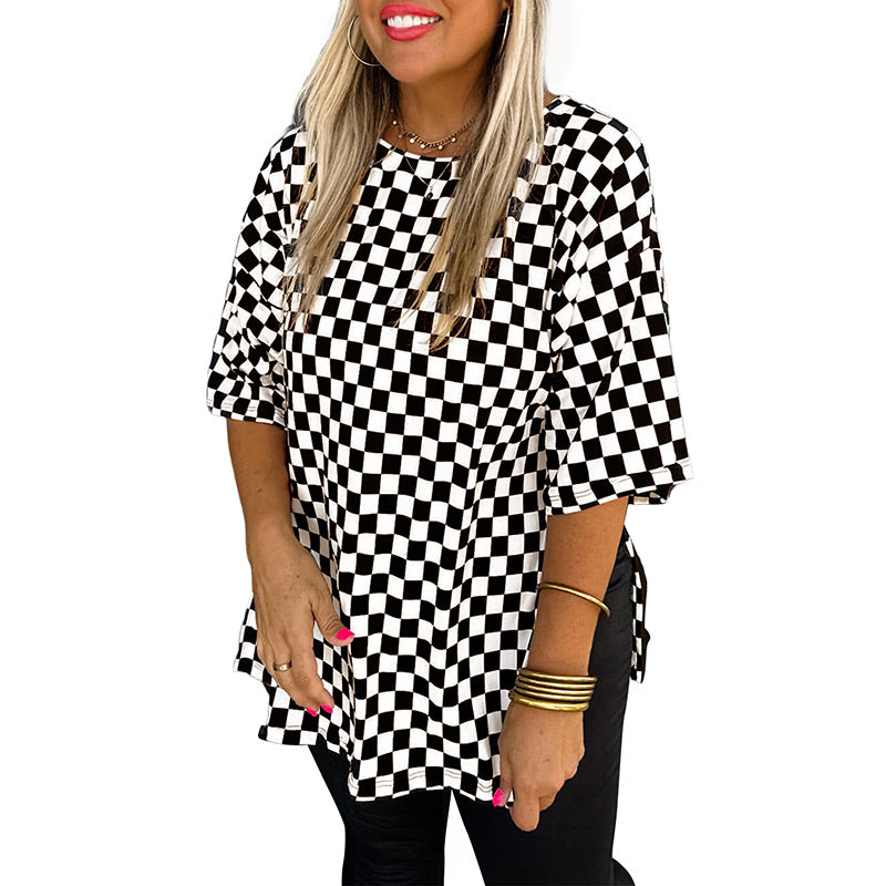 Women's Pullover Round Neck Short-sleeved Top