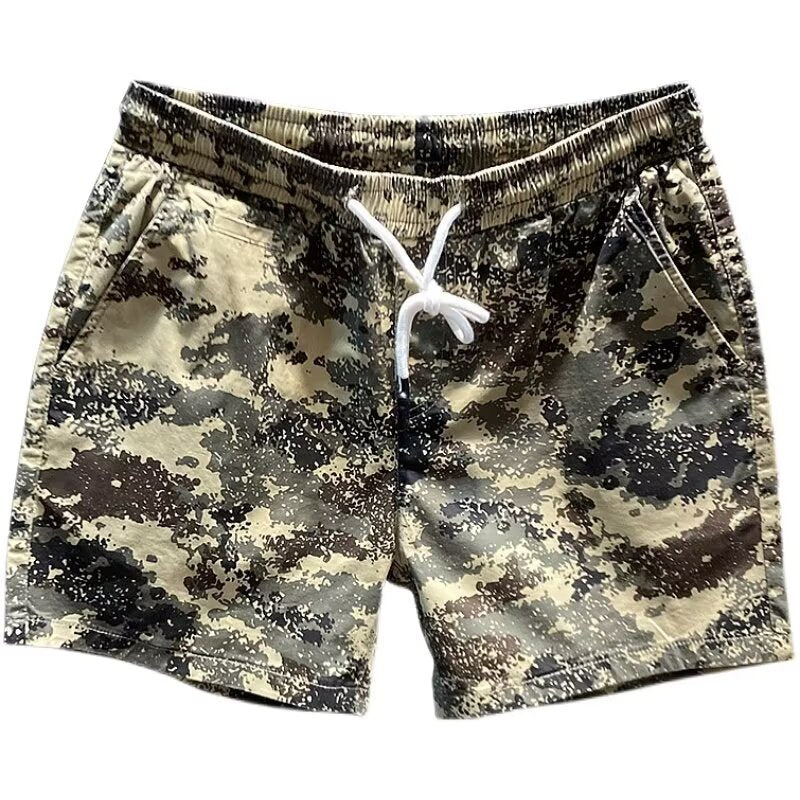 Camouflage Cropped Loose Casual Shorts for men