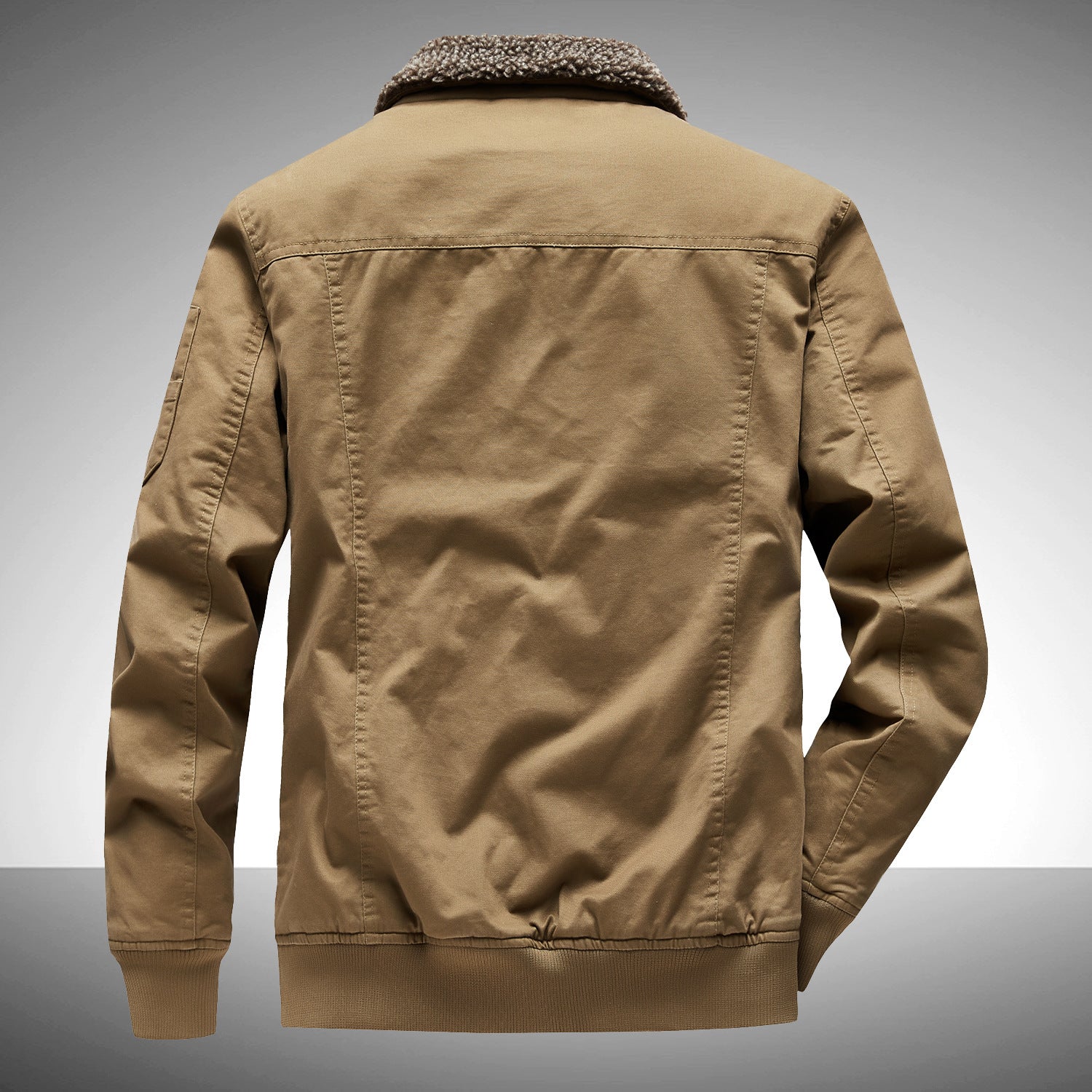 Men's Jacket Autumn and Winter Fleece-lined Padded Overalls Jacket