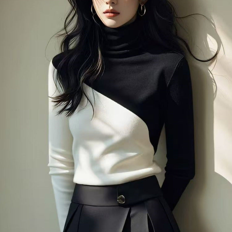 Long Sleeve Contrast Color Top Advanced