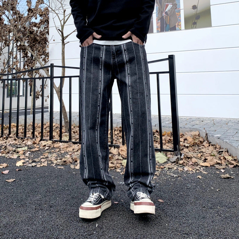 Men's Black Washed Jeans