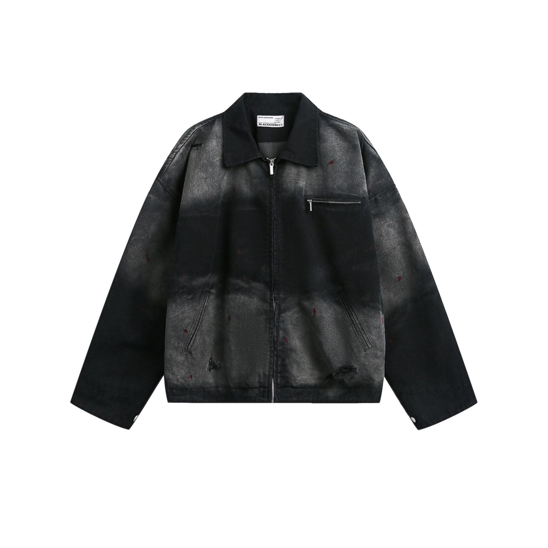 American Retro Loose Wash Distressed Jacket Coat