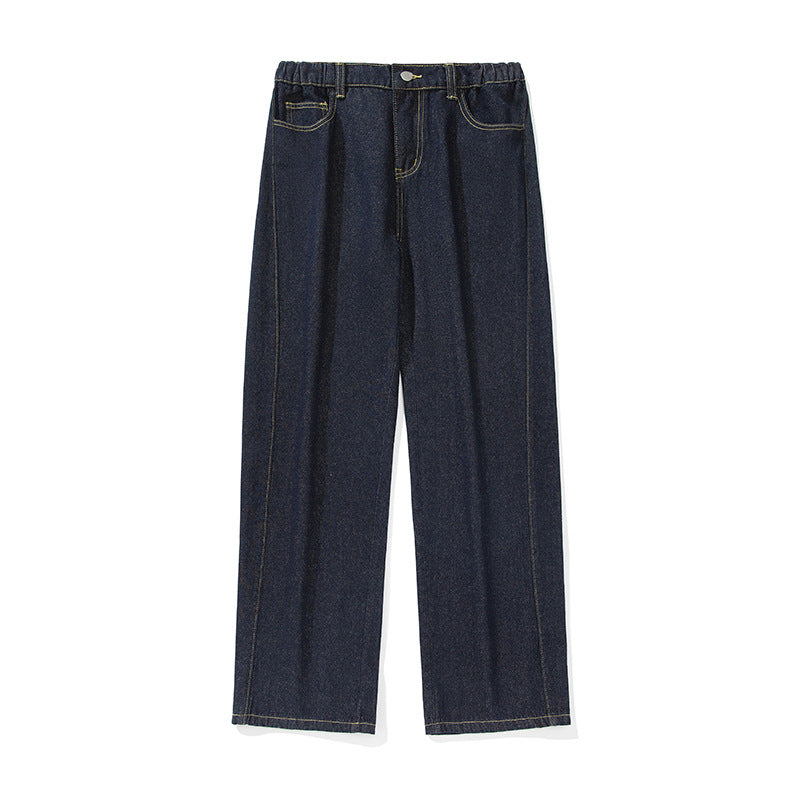 Retro Jeans Men's Spring New Bright Straight Loose