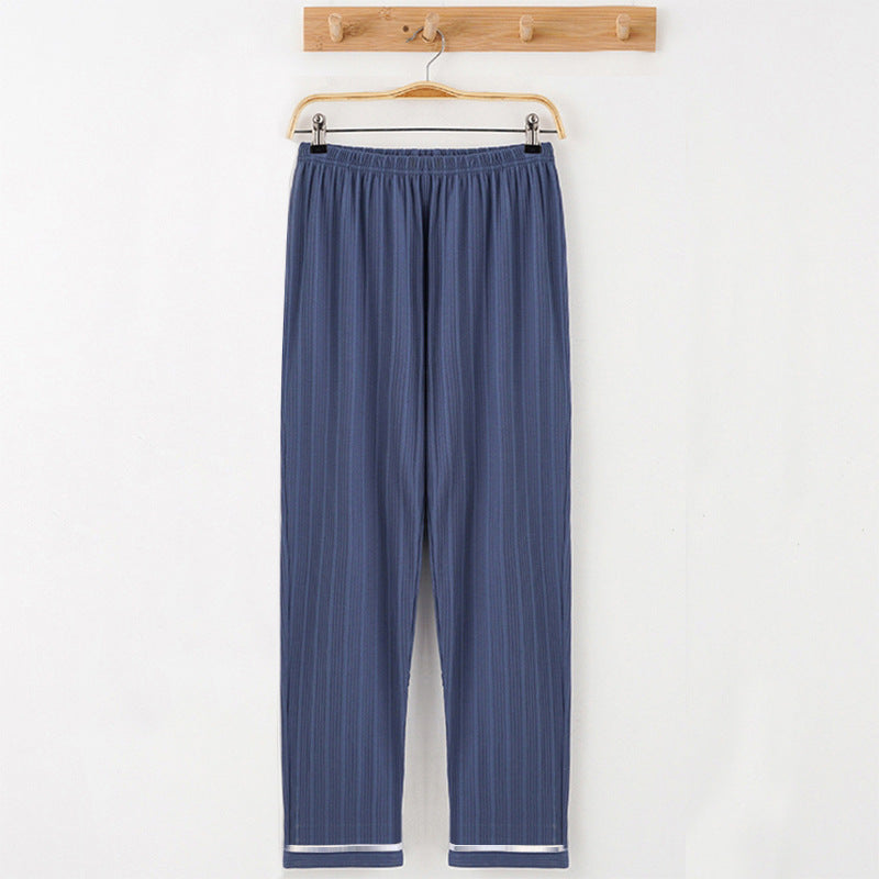 Men's Cotton Home Double Pocket Loose Casual Pants