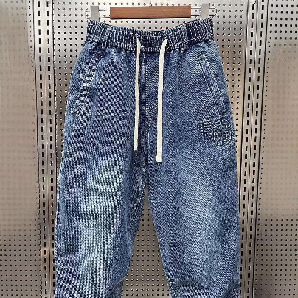 Autumn New Jeans Men's Loose-fit Tappered Trousers Spring And Autumn