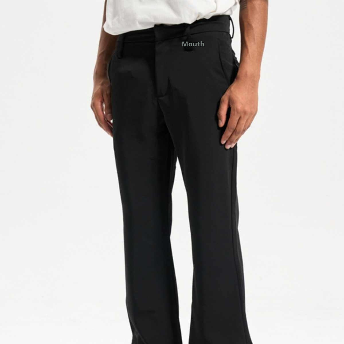 Loose Slim Fit Slightly Flared Side Open Suit Pants for men