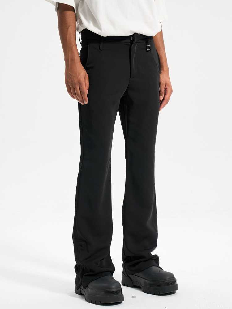 Loose Slim Fit Slightly Flared Side Open Suit Pants for men