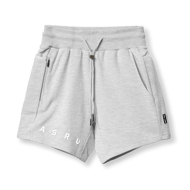 Loose Straight Multi-Pocket Men's Running Training short in cotton