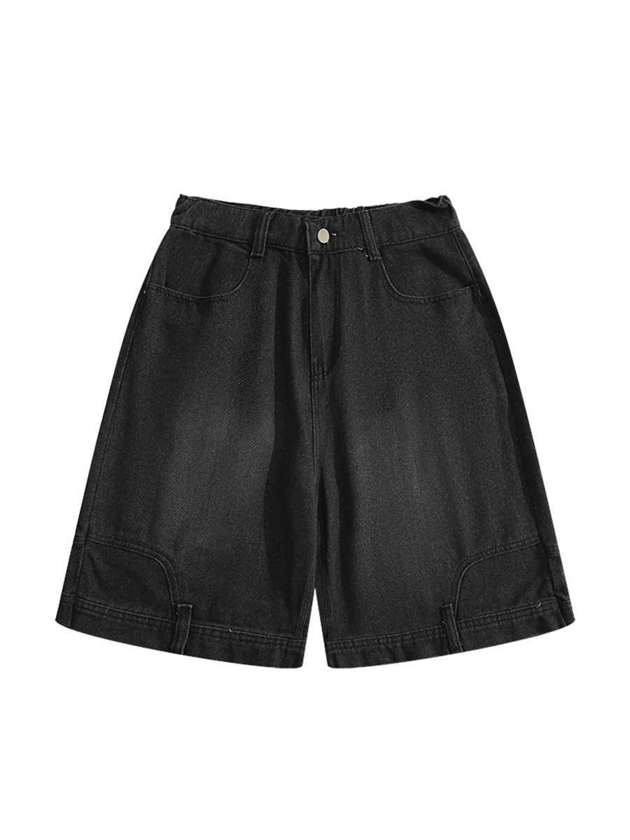 Workwear Inside-out Wear Denim Shorts Men's Retro Shorts