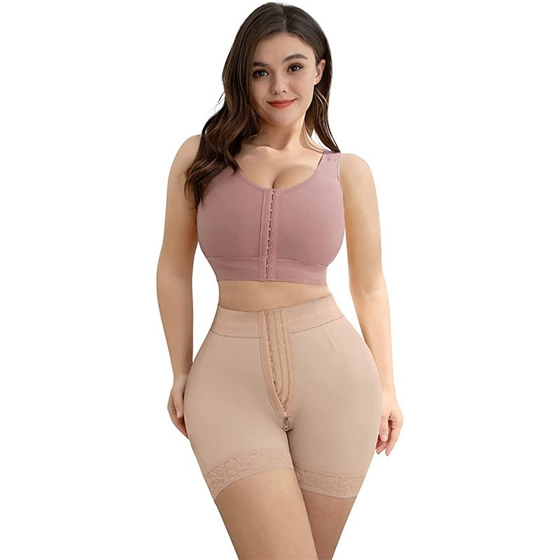 women New Hip Slimming Clothes Abdominal Pants Zipper Hip Lifting
