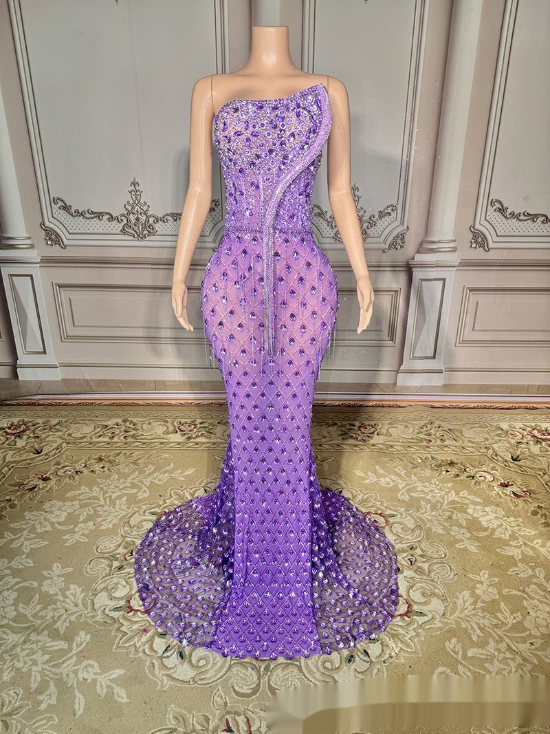 No Back Traceless Sexy Elegant Fishtail Gown for women
