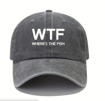 All-match Fashion Printing WTF Washed Baseball Cap Warm-keeping And Cold-proof