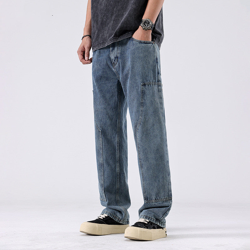 American-style Pu Shuai High-grade Pants Trendy Brand Loose Jeans