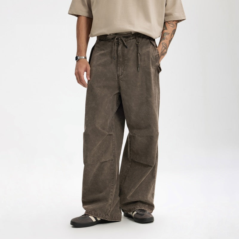 Street Flap Pocket Washed Paratrooper Overalls for men