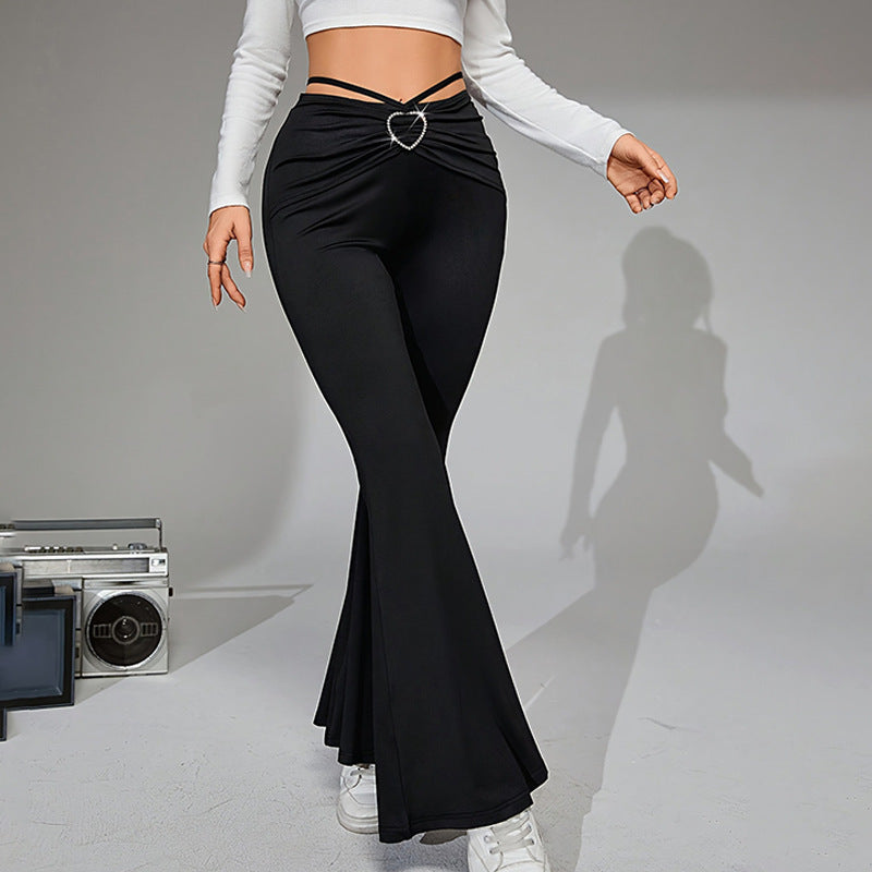 Pants Women's Clothing Heart Buckle Slingback