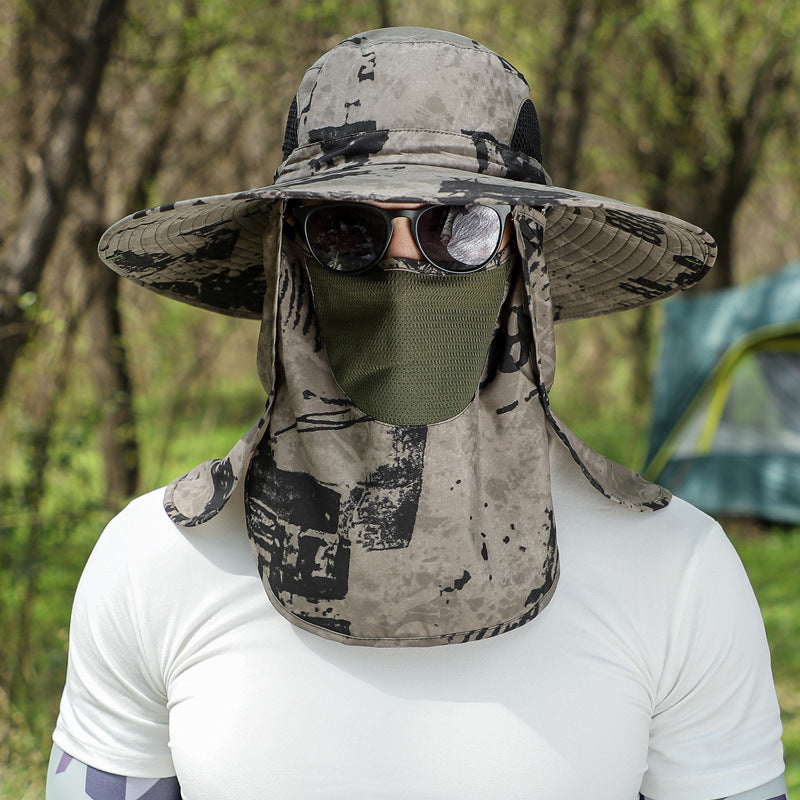 Big Brim Protective Caps Summer Face Cover Sun-proof Mountaineering Bucket Hat