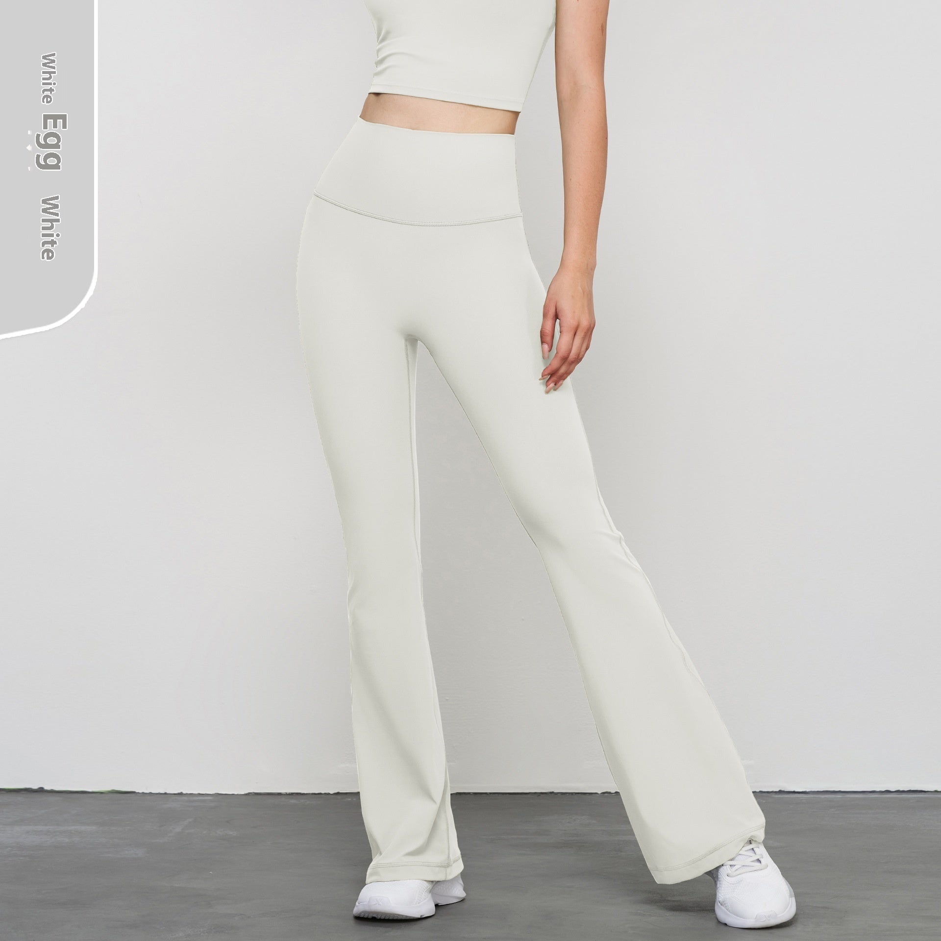 Nude Feel Wide Leg Skinny Yoga Pants High Waist Non-embarrassing Line Sports Trousers