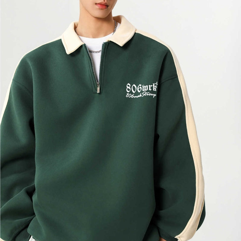 Spring New American Style Loose Turn-down Collar Coat