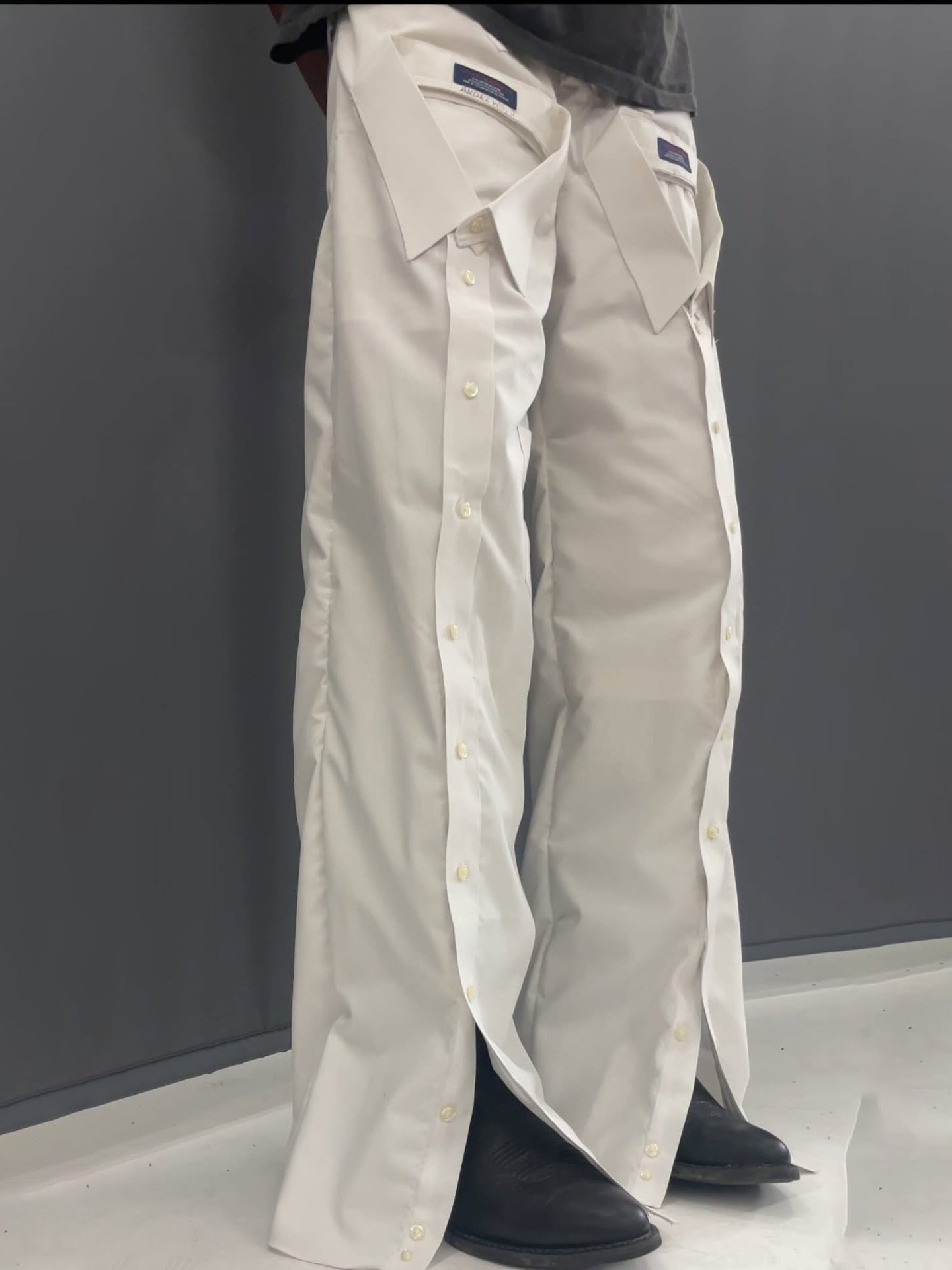 White Single-Breasted Pants for men