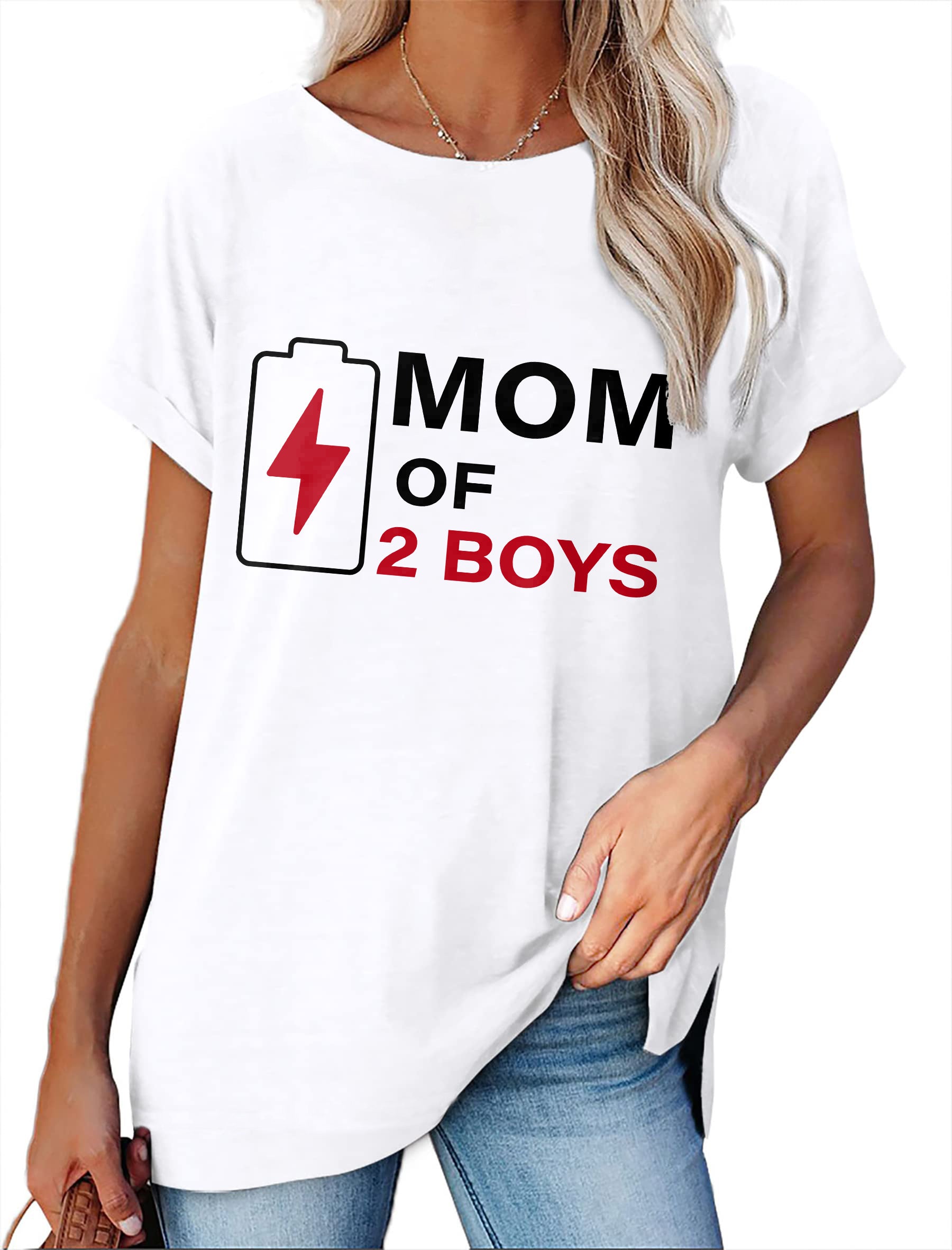 Women's Minimalist Printed Casual Round Neck Short Sleeved Shirt