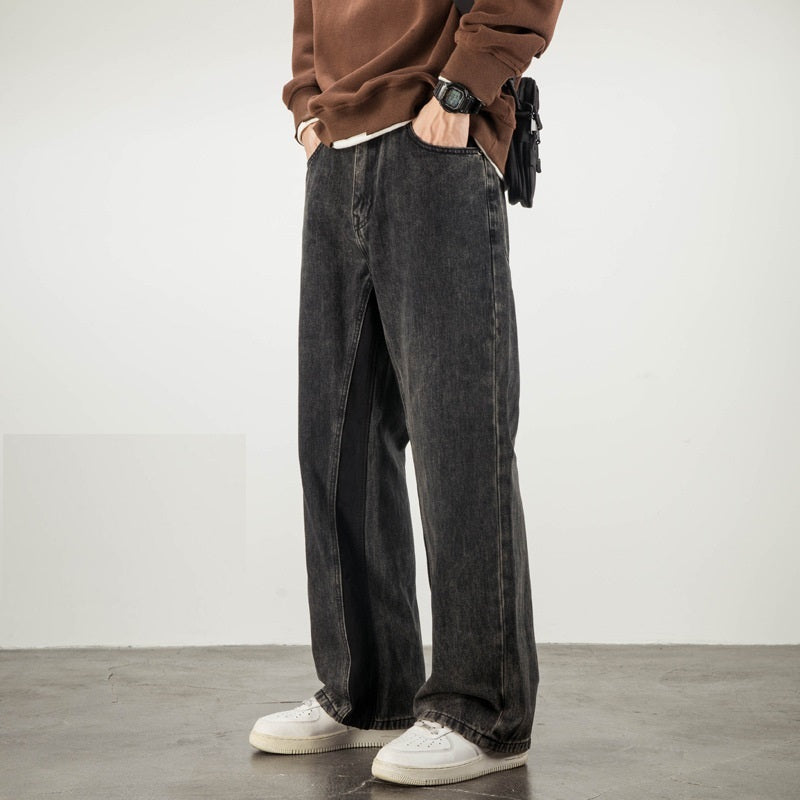 Weili Straight Loose American High Street Vibe Fashion Brand Casual Jeans for men