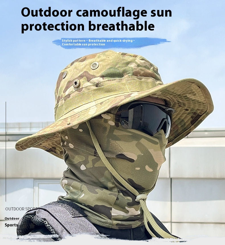Outdoor Mountaineering Camping Fishing Sun-proof Bucket Hat Mask
