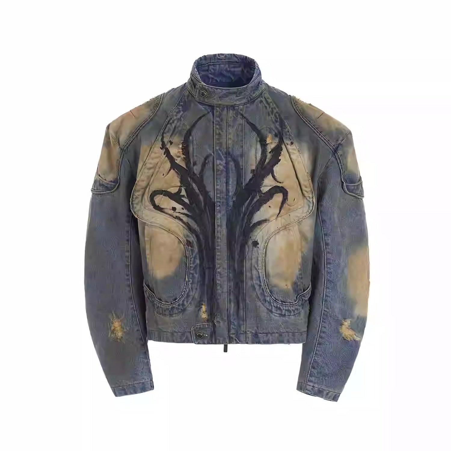 American-style Distressed Machete Jeans for men