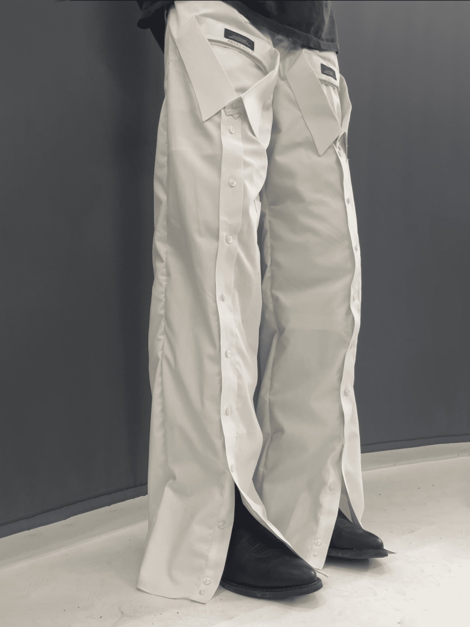 White Single-Breasted Pants for men