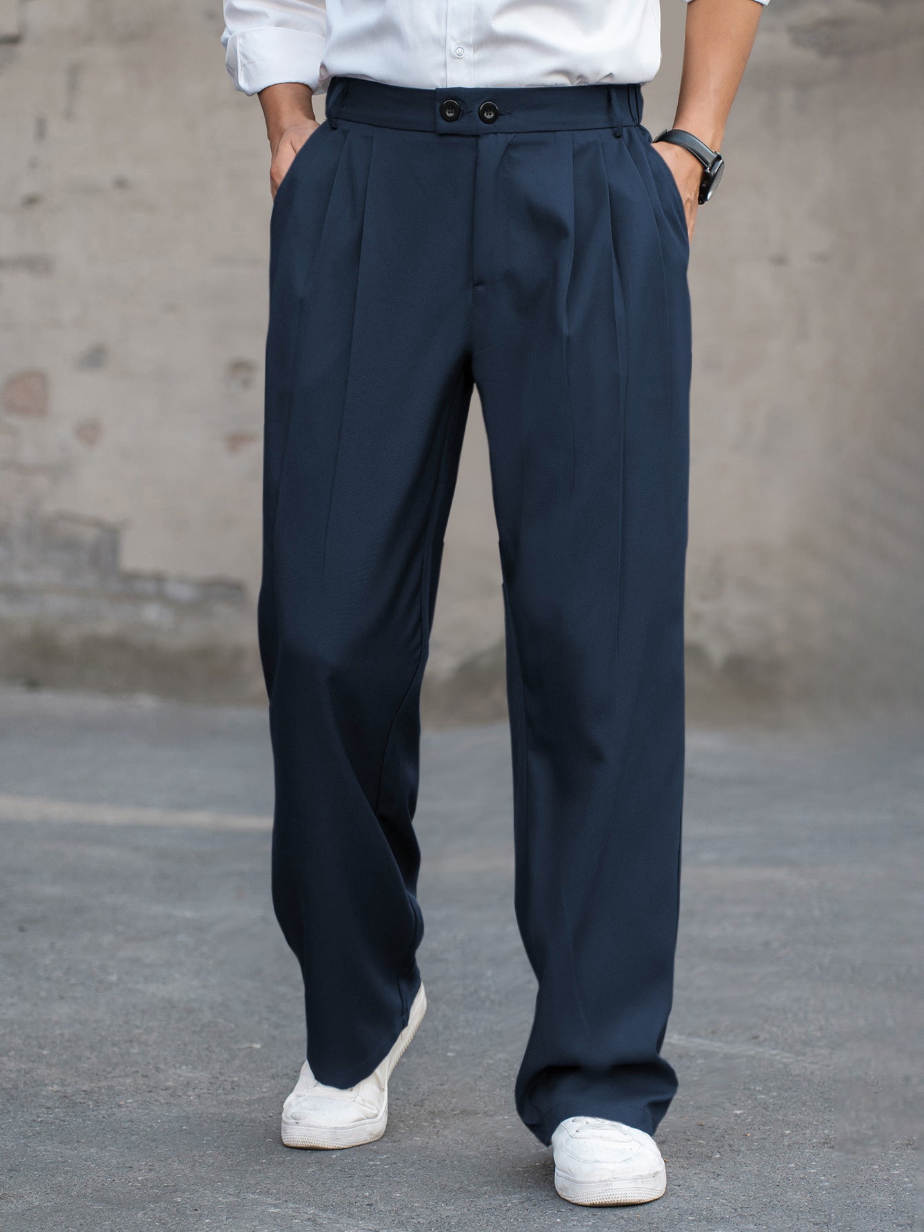 Men's Loose Drooping Casual Wide-leg Trousers Suit Pants Fashion