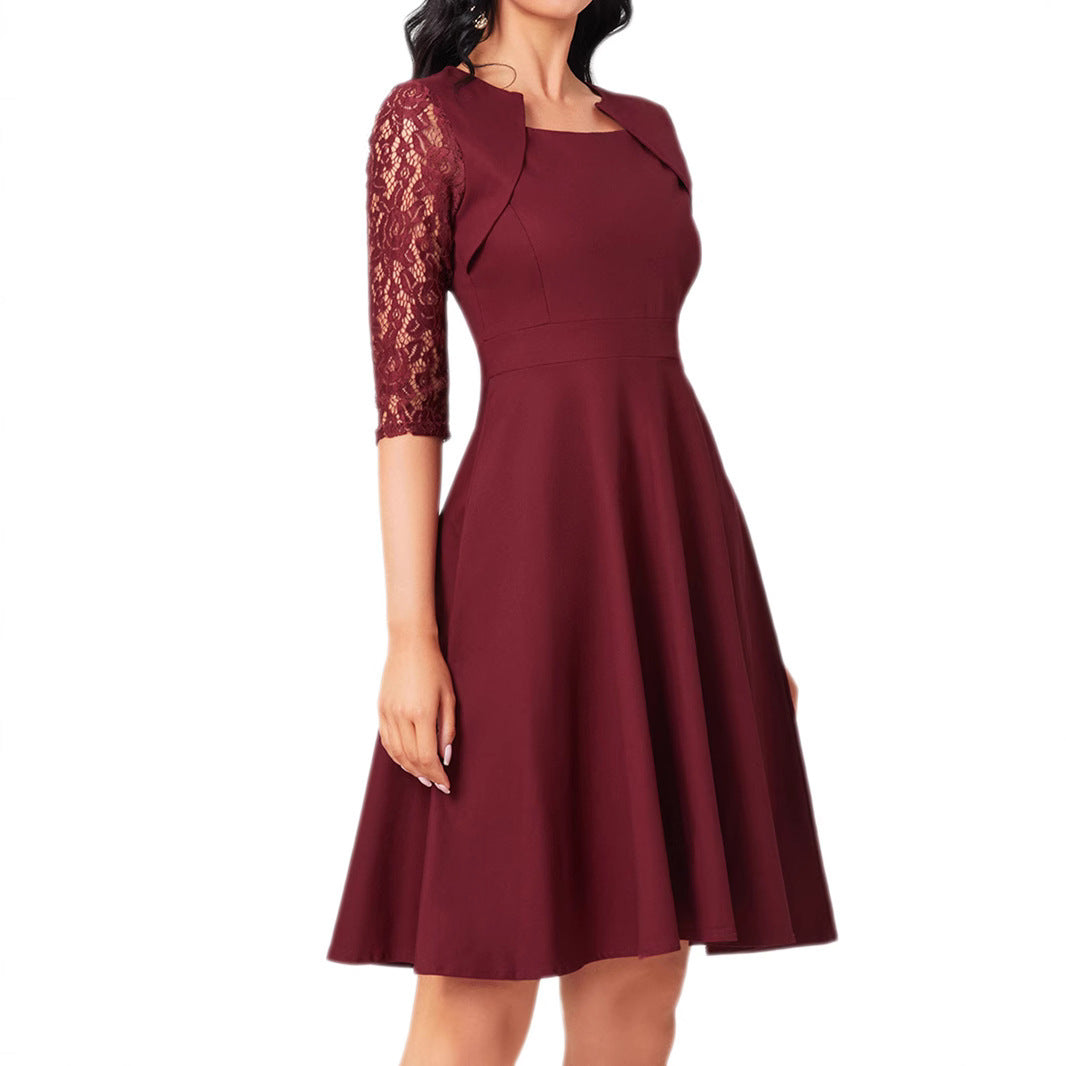 Women's Fashion Personality Vintage Lace Dress