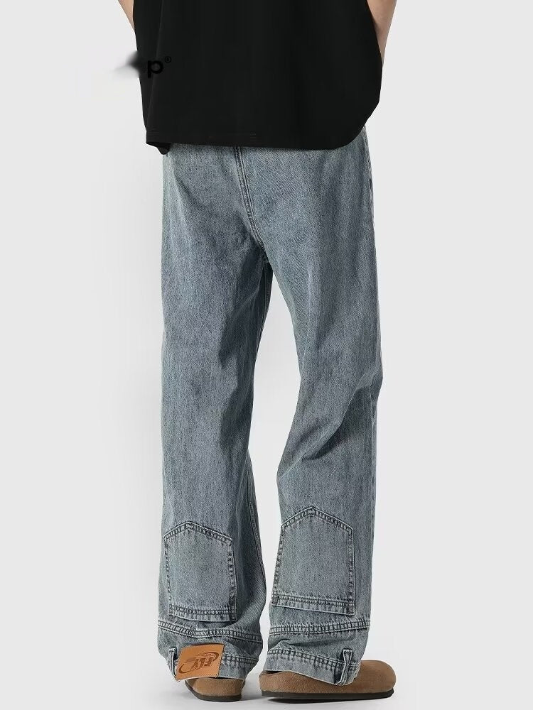 Retro High Street Jeans Couple Niche Trousers for men