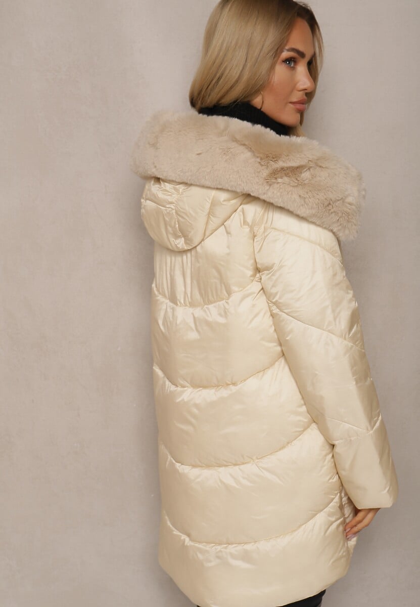 women mid length hooded jacket