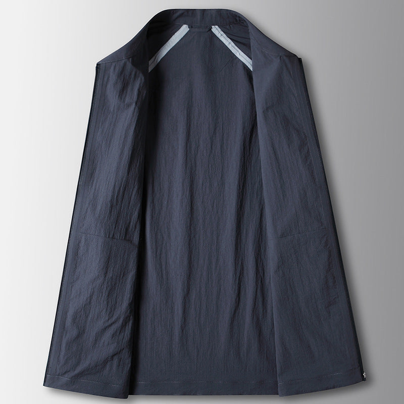 Men's Jacket Spring And Summer Lapel Seamless in nylon
