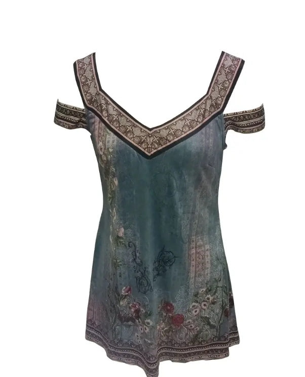 Fashionable Printed Women's Sleeveless Dress