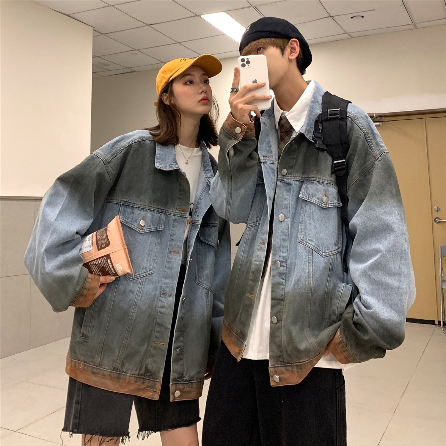 Oversize Gradient Denim Jacket unisex