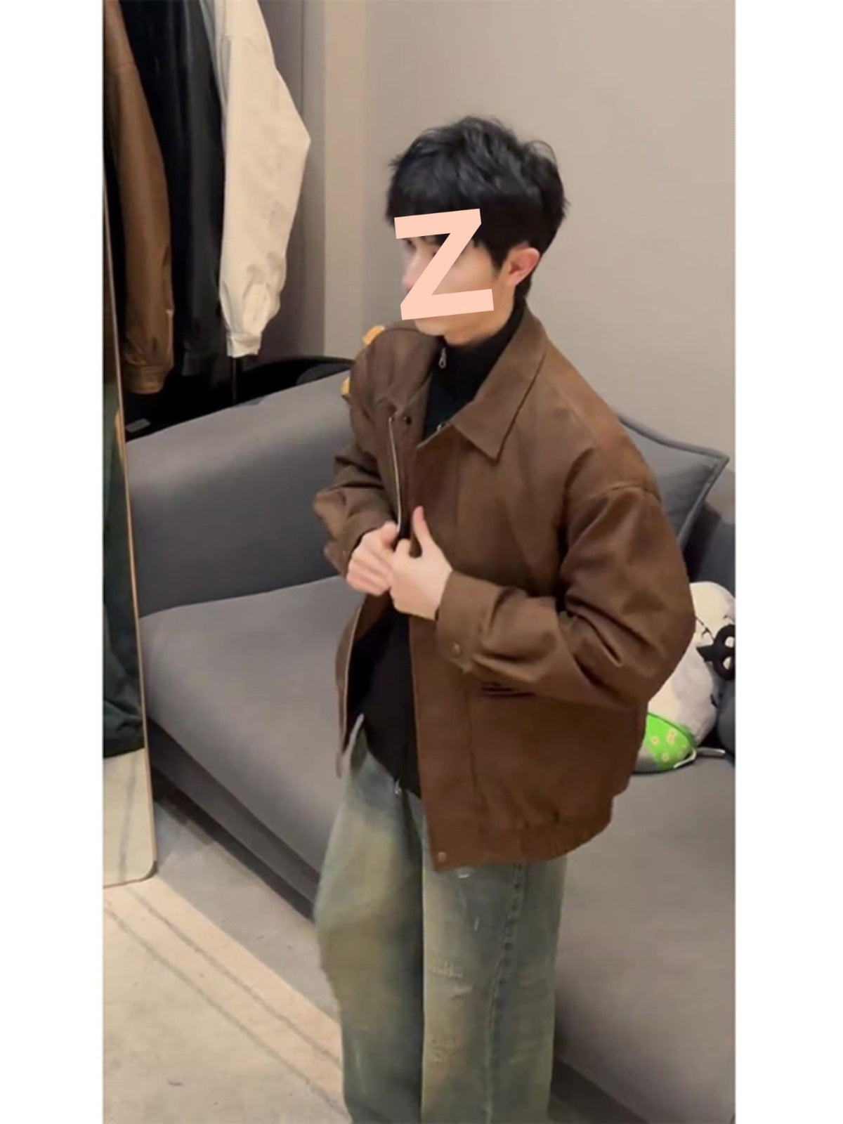 Maillard Short Pu Leather Coat Men