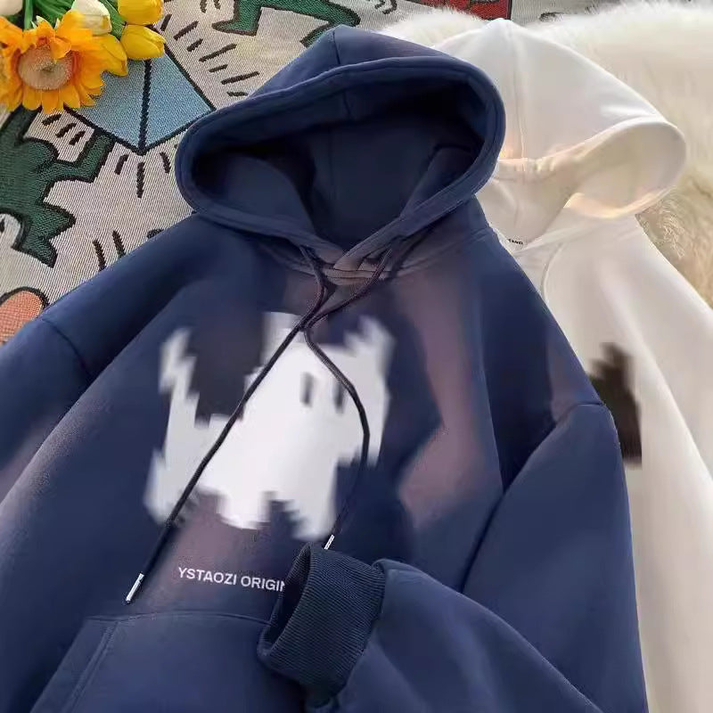 Retro Heavy Couple Coat hooded Oversize Inner Clothes unisex