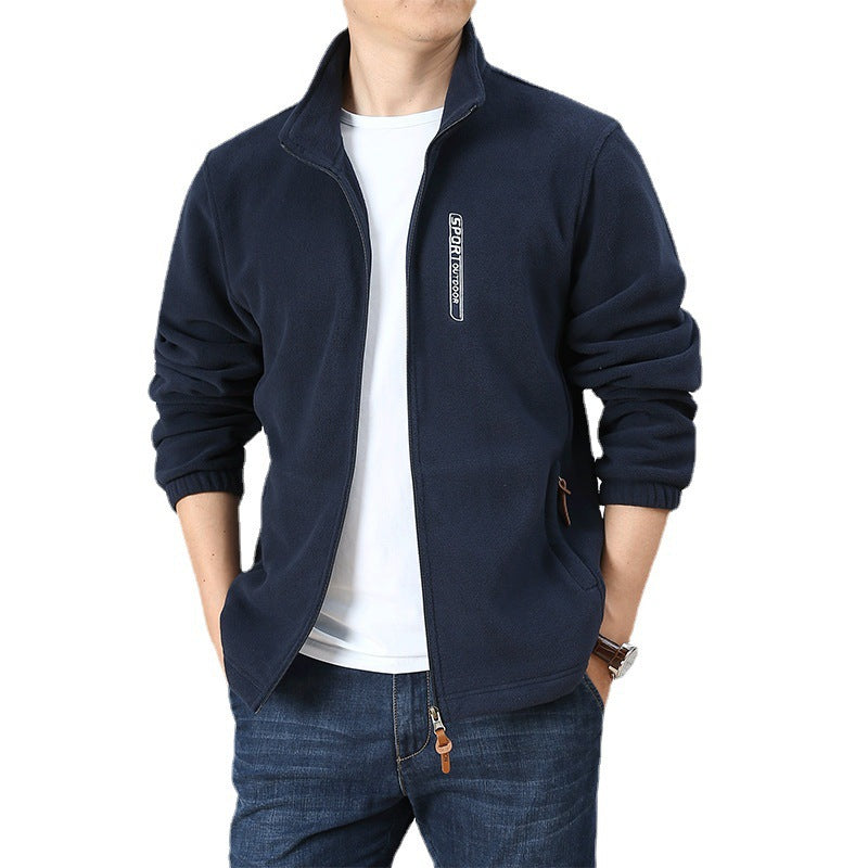 Warm Fleece Loose Sweater Cardigan Oversize Jacket for menn